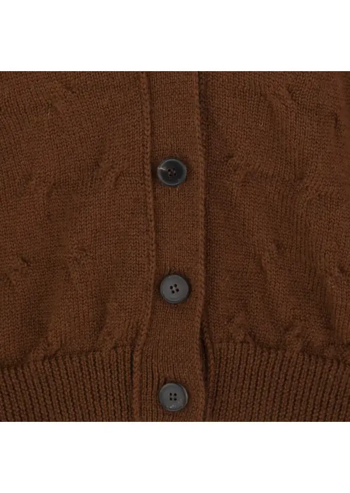 SOLOTRE | CARDIGAN LANA MARRONE Promozione Limitata