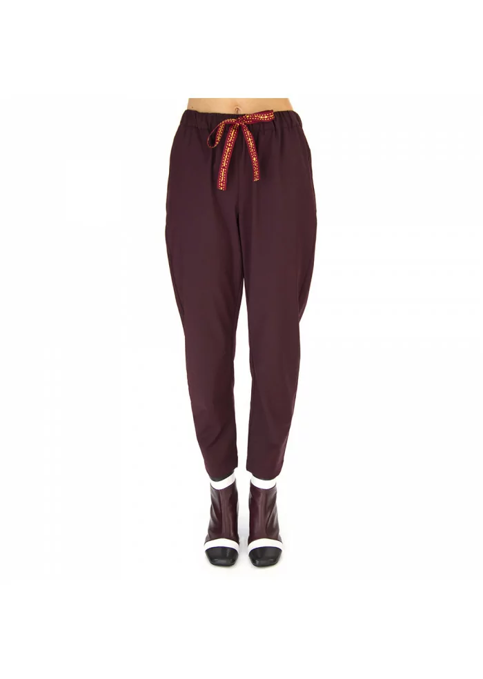 PANTALONI DONNA SEMICOUTURE | Y9AL05 BORDEAUX SCURO Vendita Economica