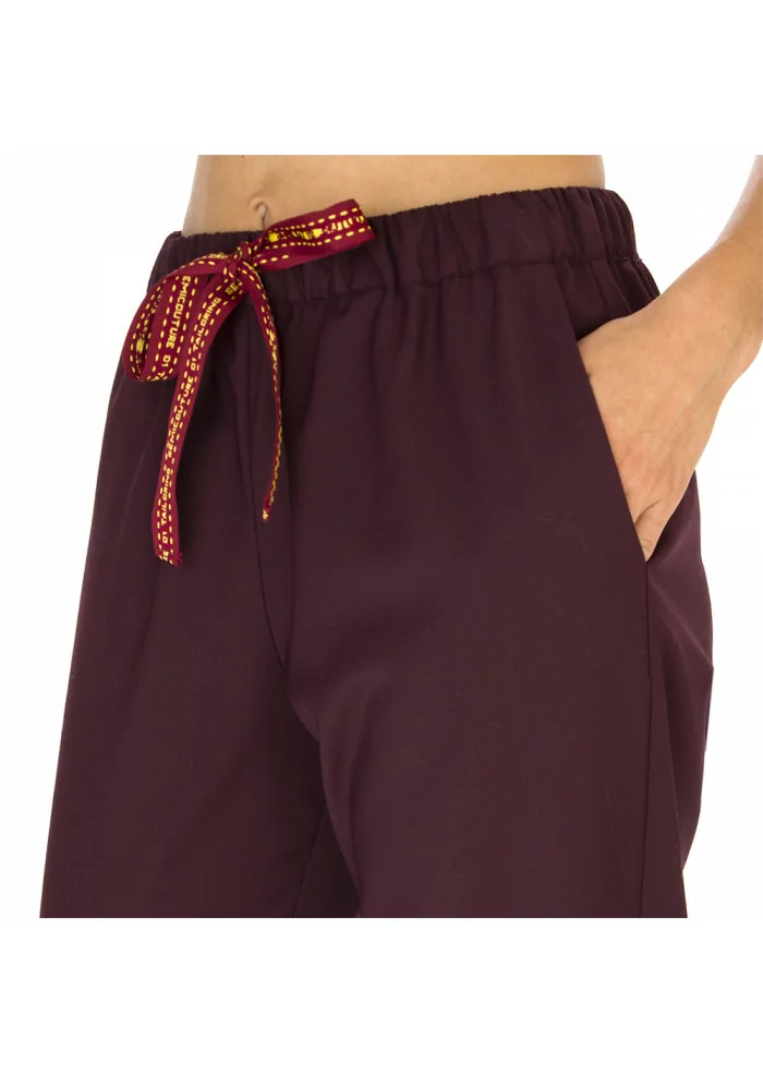 PANTALONI DONNA SEMICOUTURE | Y9AL05 BORDEAUX SCURO Vendita Economica