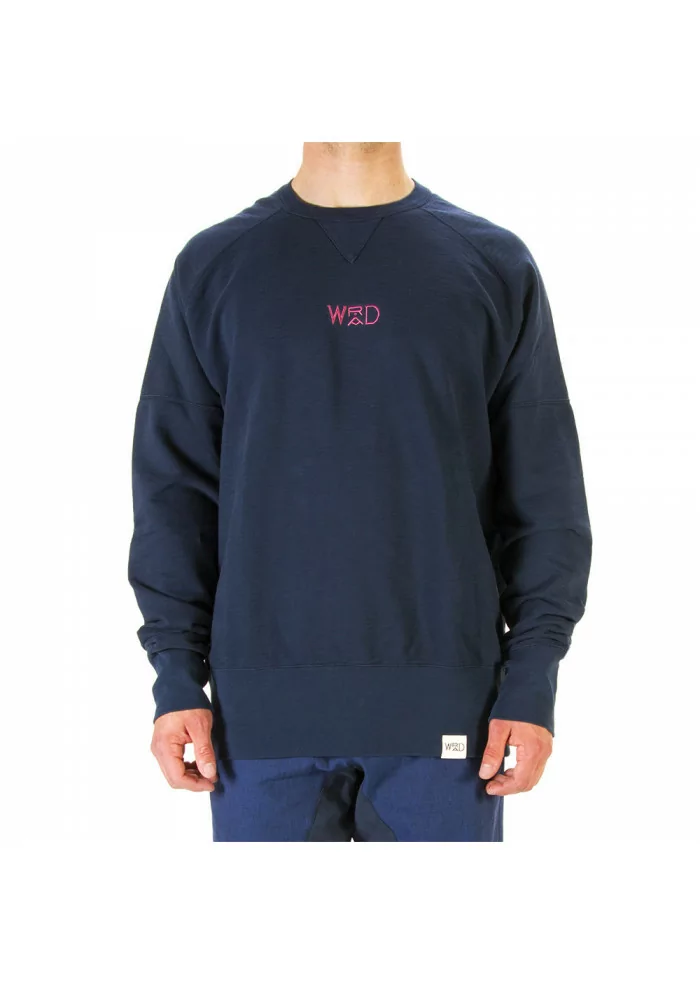ABBIGLIAMENTO UNISEX FELPA 100% COTONE ORGANICO NAVY BLU WRAD Saldi Di Fabbrica
