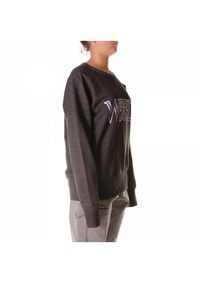 ABBIGLIAMENTO UNISEX FELPA COTONE ORGANICO LOGO GRIGIO WRAD In Saldo