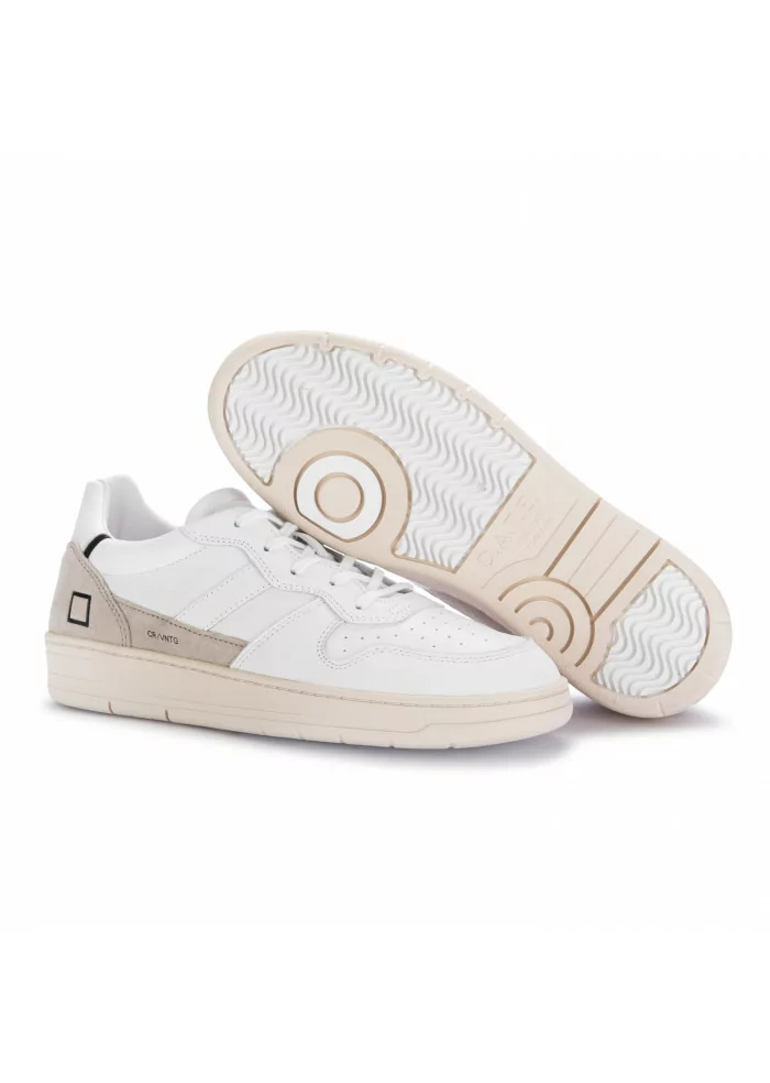 D.A.T.E. | SNEAKERS COURT 2.0 VINTAGE BIANCO BEIGE Offerta San Valentino