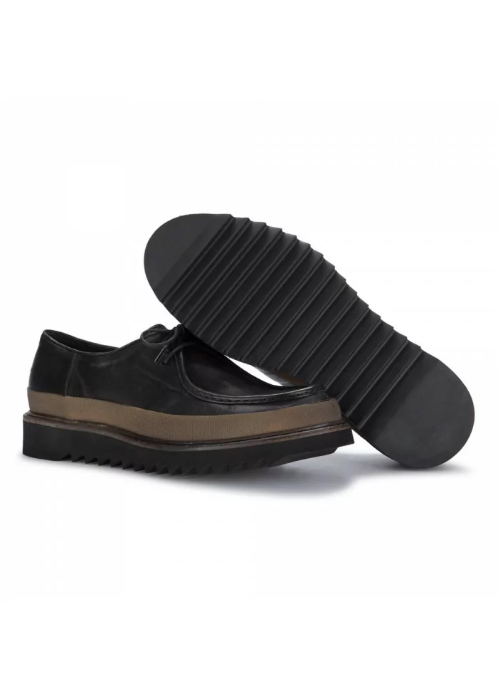 PAWELK'S | SCARPE ALLACCIATE BANDA IN PELLE NERO Sconti VIP