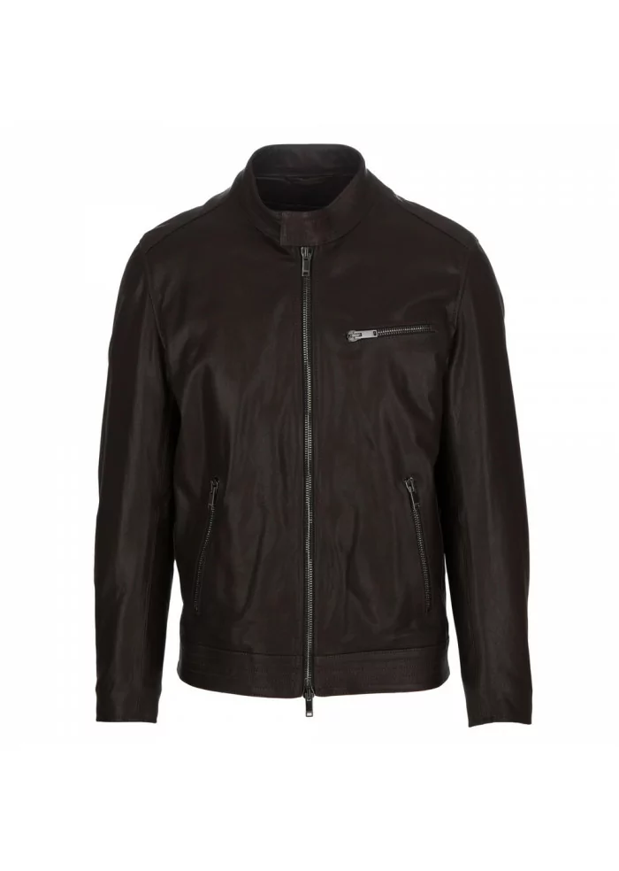 DONDUP | GIACCA IN PELLE CON IMBOTTITURA INTERNA MARRONE Super Saving Price