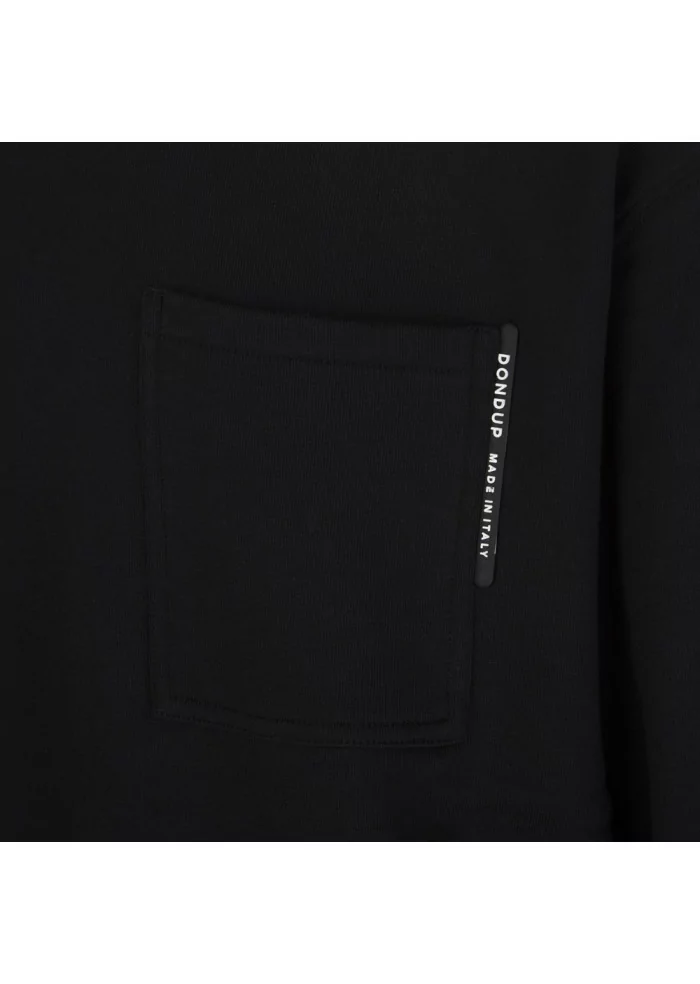 DONDUP | FELPA CON TASCHINO SUL PETTO NERO Offerta settimanale