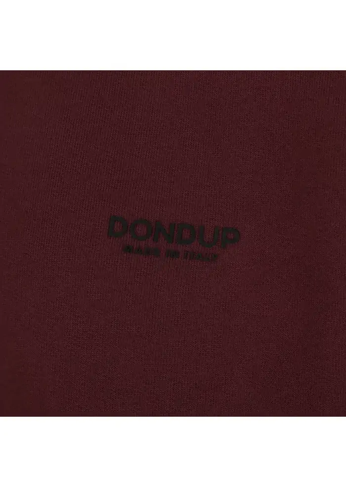 DONDUP | FELPA GIROCOLLO COTONE BORDEAUX Rilascio limitato