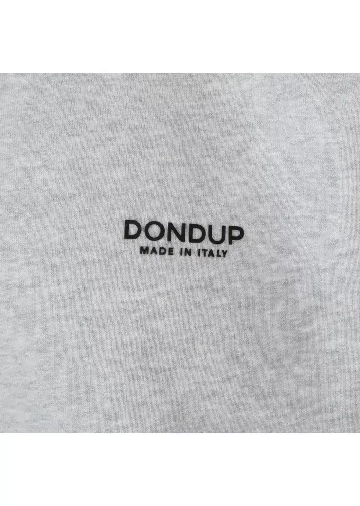 DONDUP | FELPA GIROCOLLO CON POLSINI ELASTICIZZATI GRIGIO Ultimi tre giorni