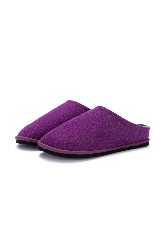 LÖWENWEISS | PANTOFOLE FELTRO DI LANA VIOLA VERDE Latest stili
