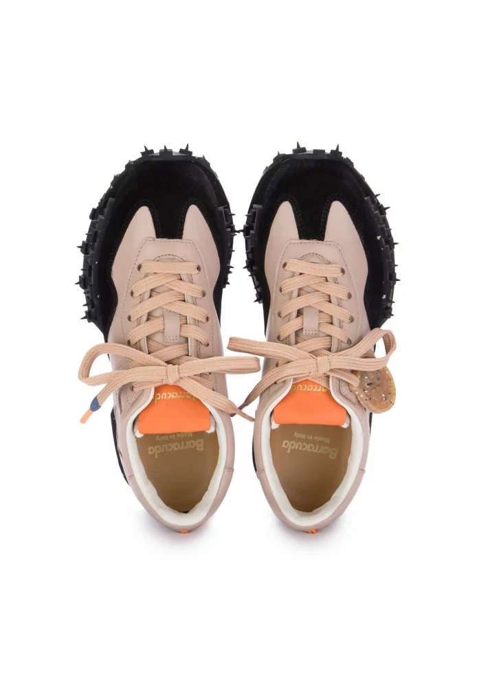 BARRACUDA | SNEAKERS PELLE CAMOSCIO ROSA NUDE NERO Fino al 50% di sconto