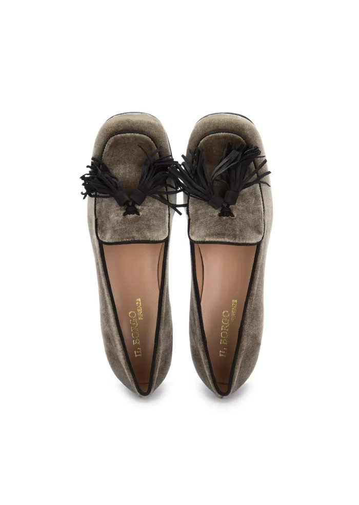 IL BORGO FIRENZE | SCARPE BASSE VELLUTO NAPPE MARRONE Fino al 60% di sconto