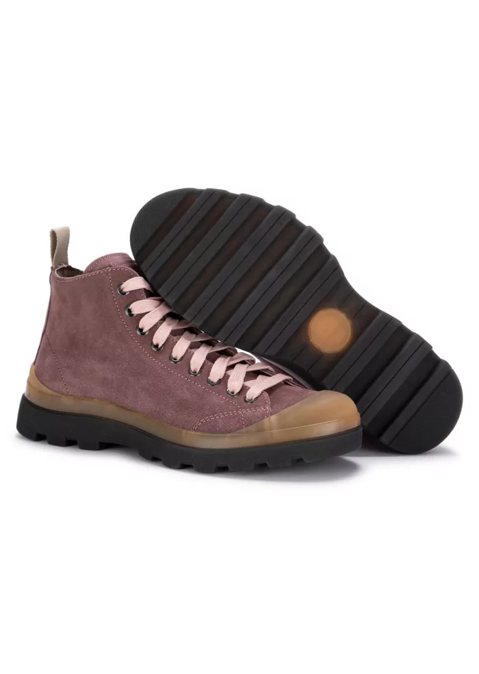 PANCHIC | TRONCHETTI ALLACCIATI CAMOSCIO VIOLA Sostegno trimestrale