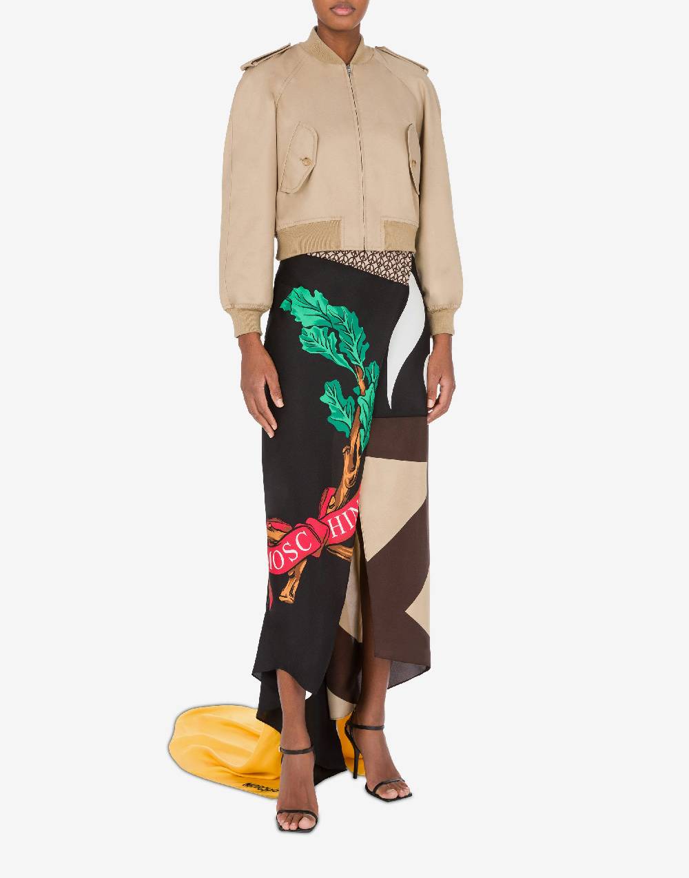 Love Moschino Bomber in gabardina 100% Shrunk Saldi Di Fabbrica