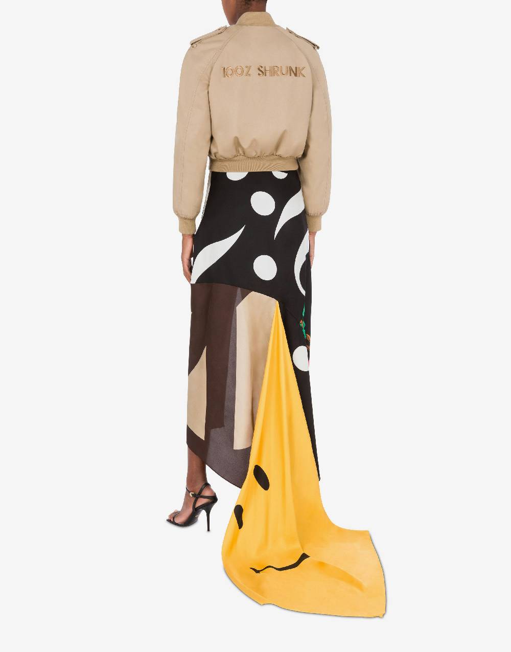 Love Moschino Bomber in gabardina 100% Shrunk Saldi Di Fabbrica