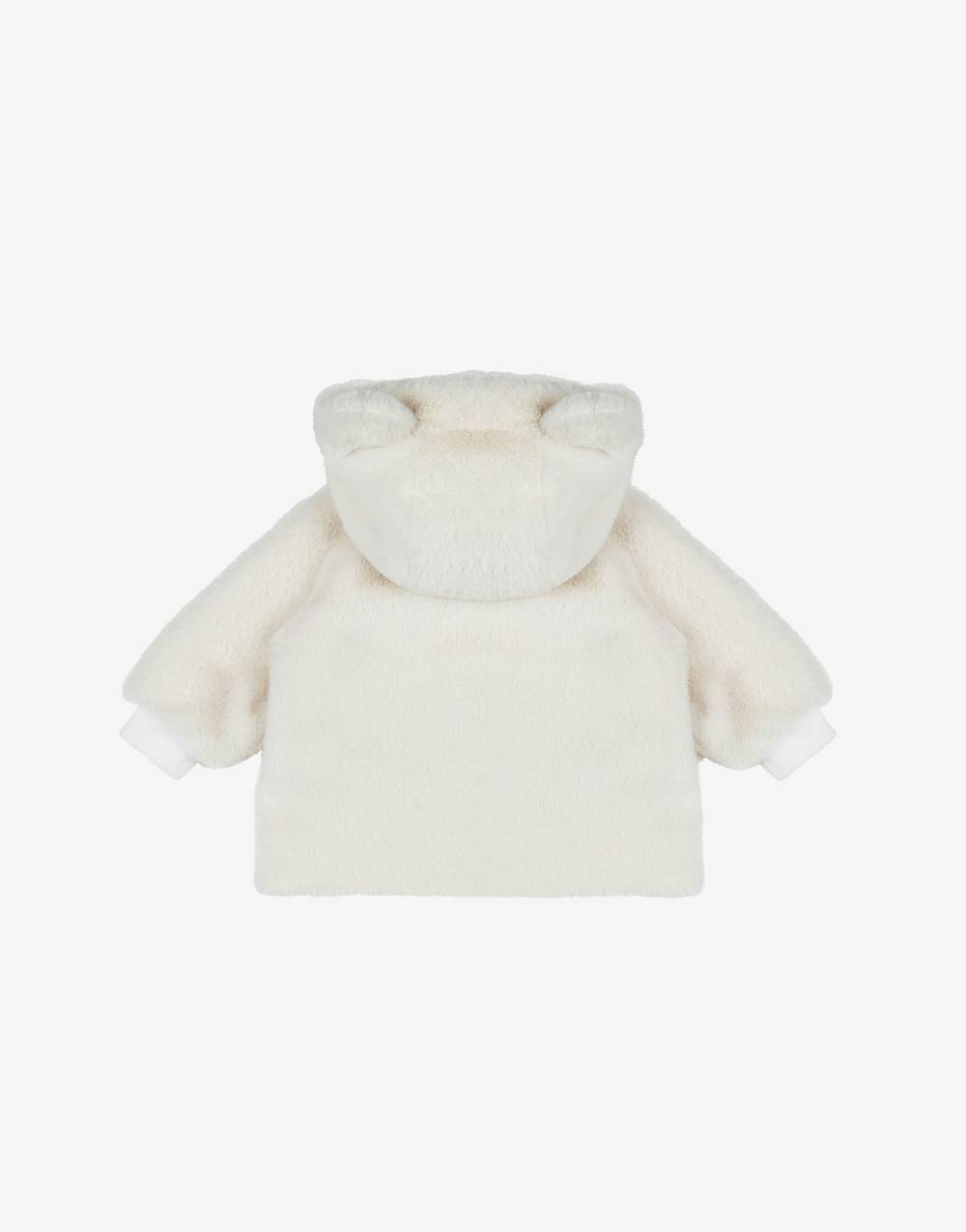 Love Moschino Cappotto in tessuto soft Teddy Heart Patch Fino Al -60%