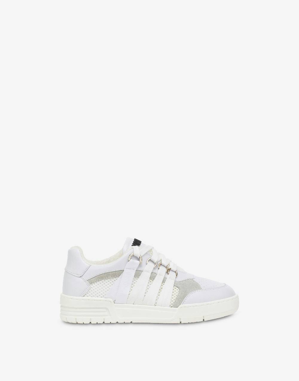 Love Moschino Sneakers Streetball in rete e vitello Acquista Ora