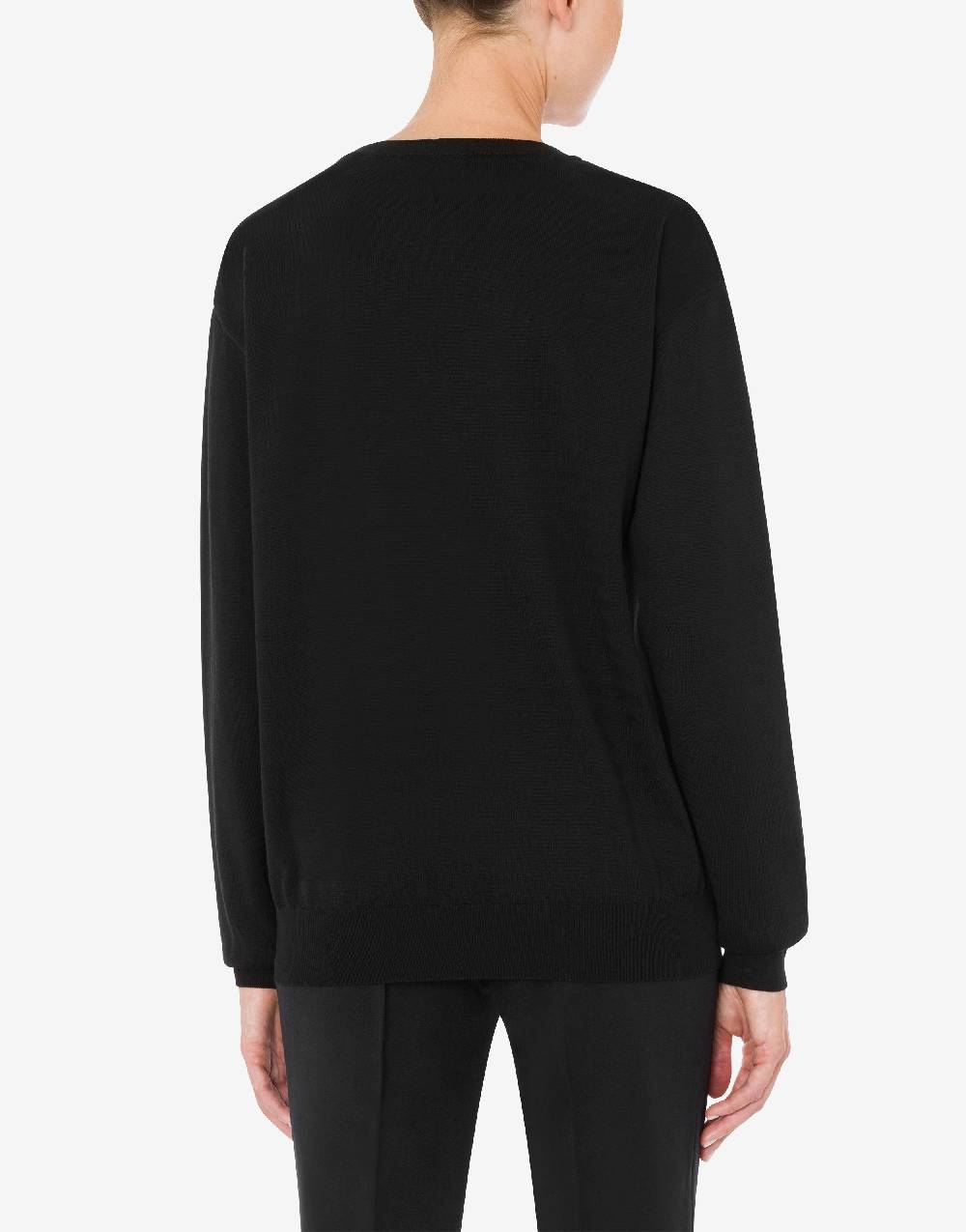 Love Moschino Pullover in cotone Drawn Teddy Bear Shopping Online