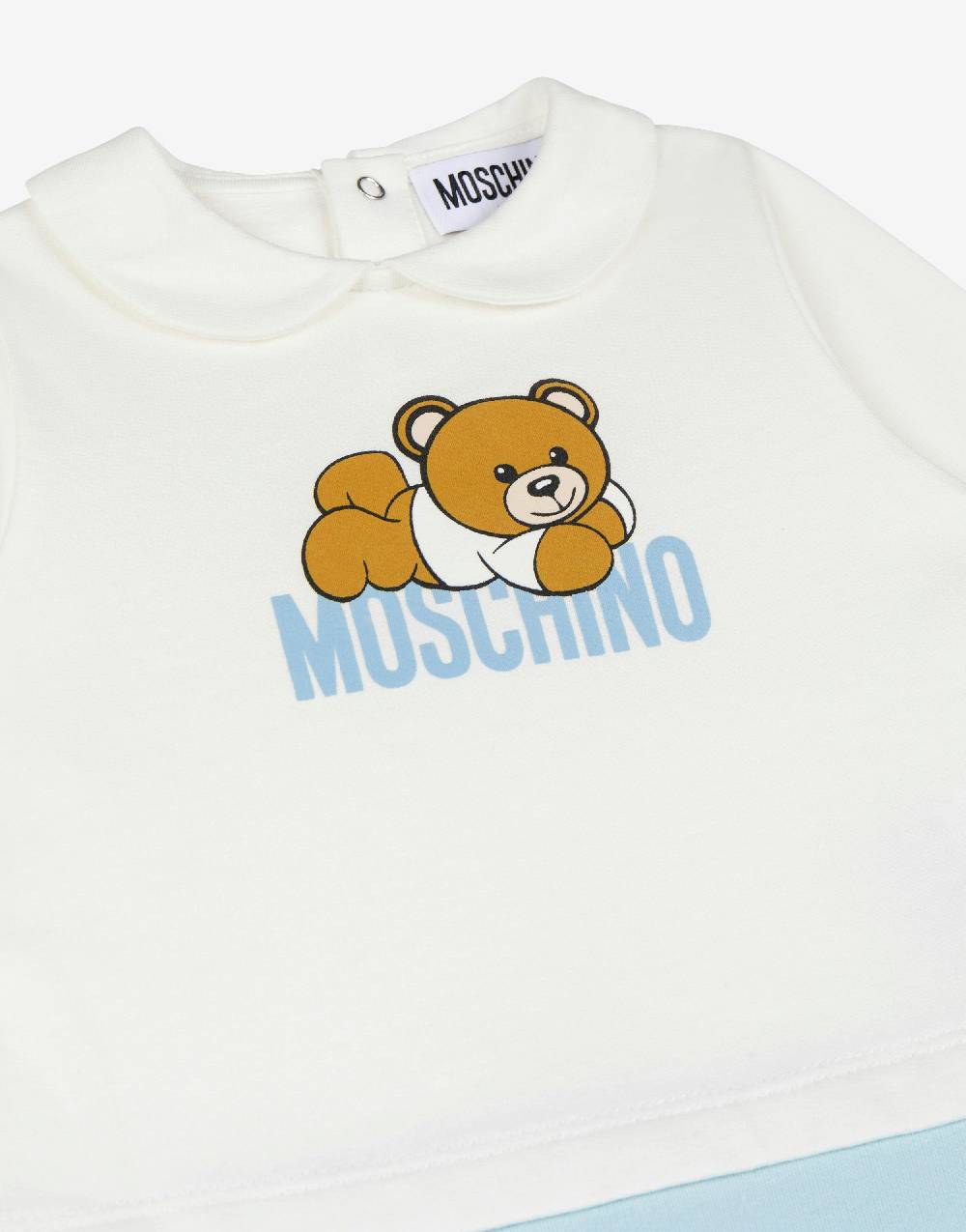Love Moschino Tutina in cotone organico Teddy Logo Offerta