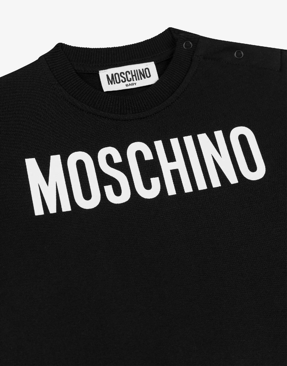 Love Moschino Felpa in cotone Logo Print In Vendita