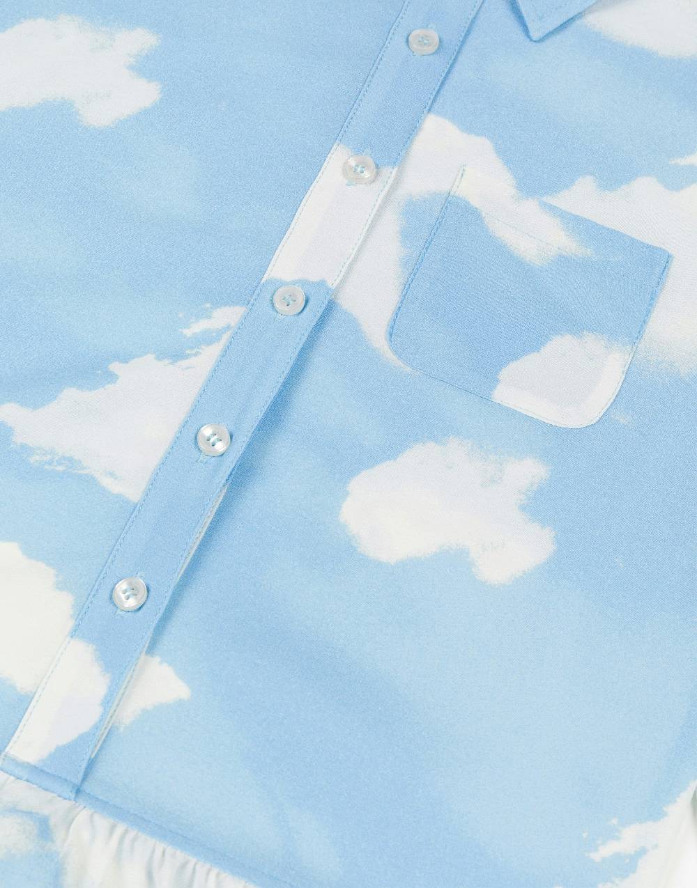 Love Moschino Abito in crêpe Allover Clouds Economico