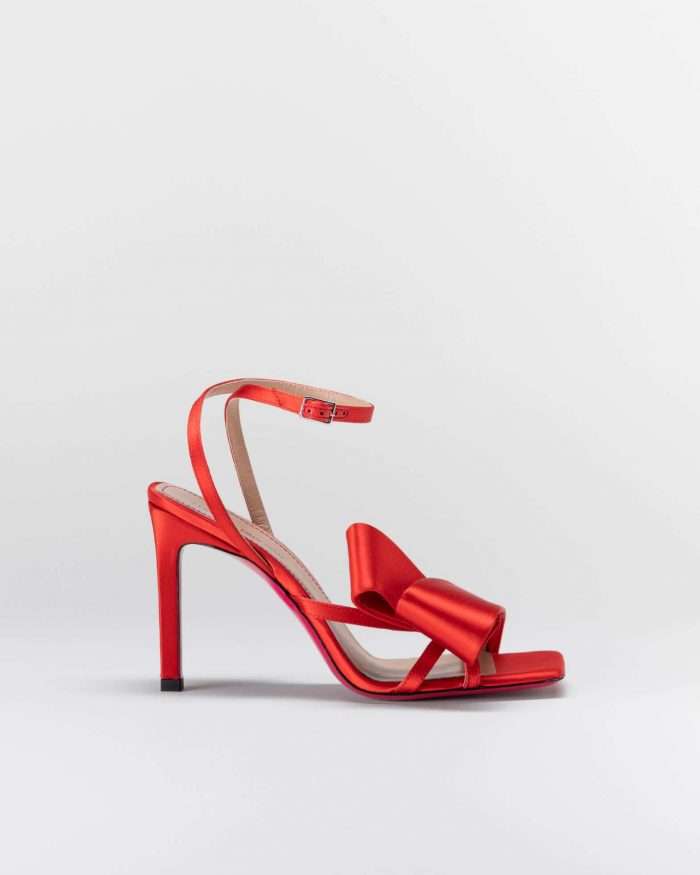 LUCIANO PADOVAN FLAKE LINE SANDALO NORA RASO ROSSO Vendita Calda