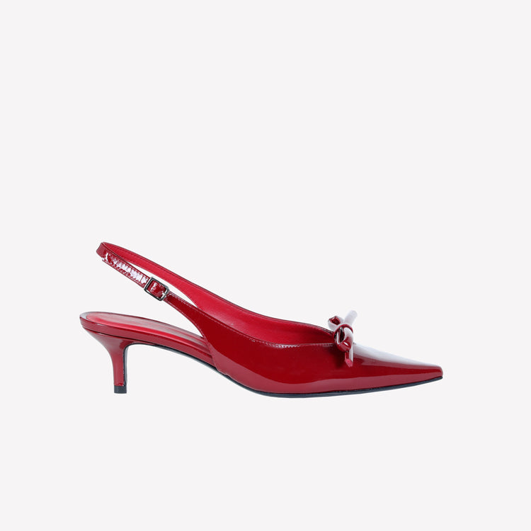 Roberto Festa SLINGBACK IN VERNICE ROSSA CON FIOCCHETTO SENYA Offerte