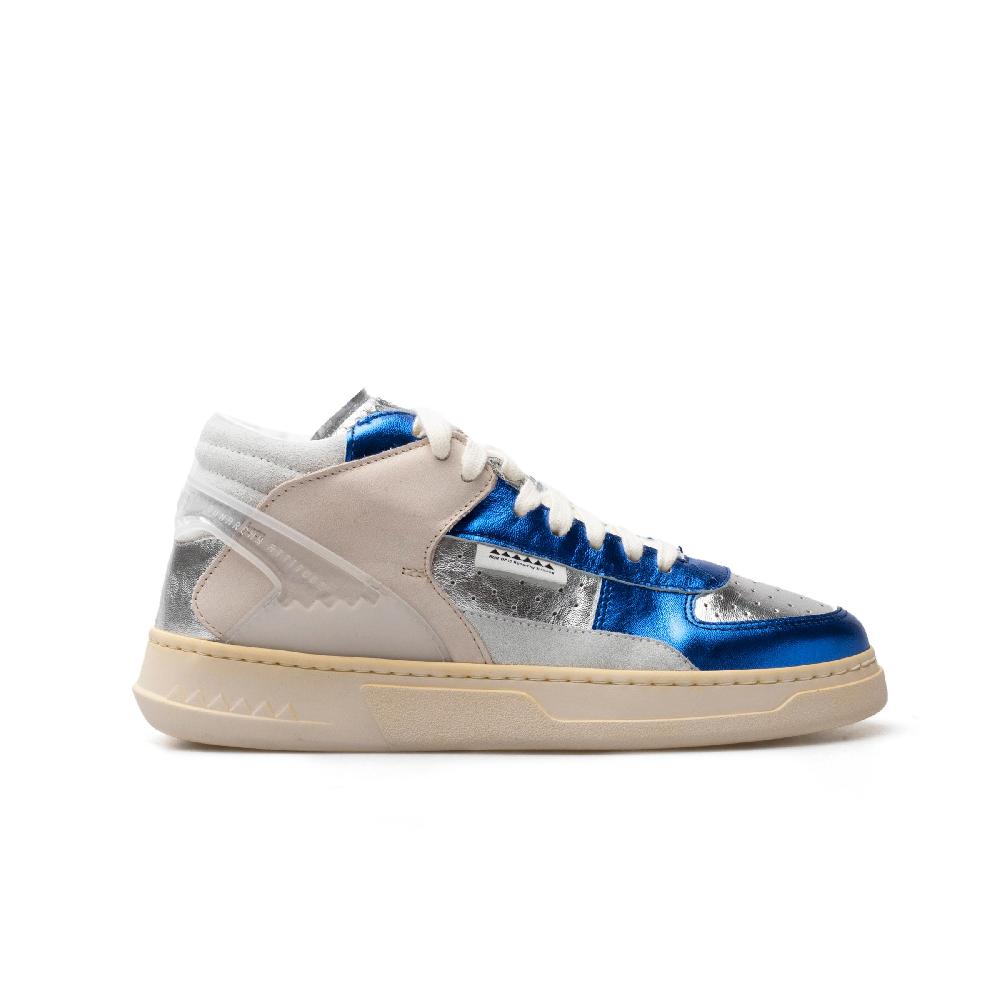 RUN OF Key Mid sneakers mid in pelle di colori metallizzati Novità