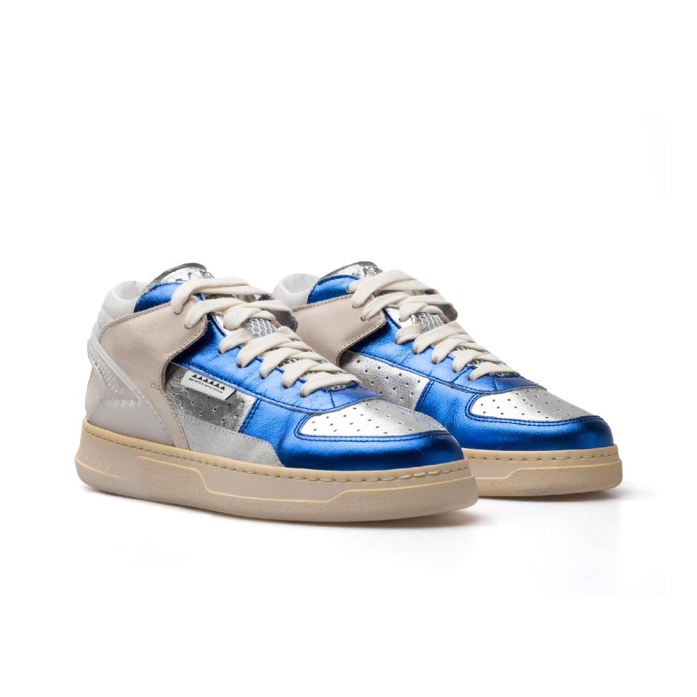 RUN OF Key Mid sneakers mid in pelle di colori metallizzati Novità