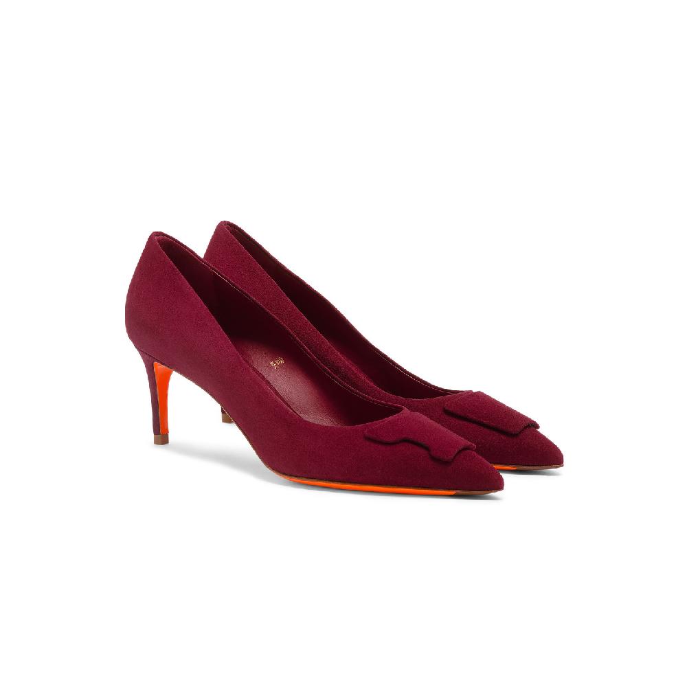 Santoni Décolletés tacco medio Santoni Sibille da donna in suede bordeaux Vendita