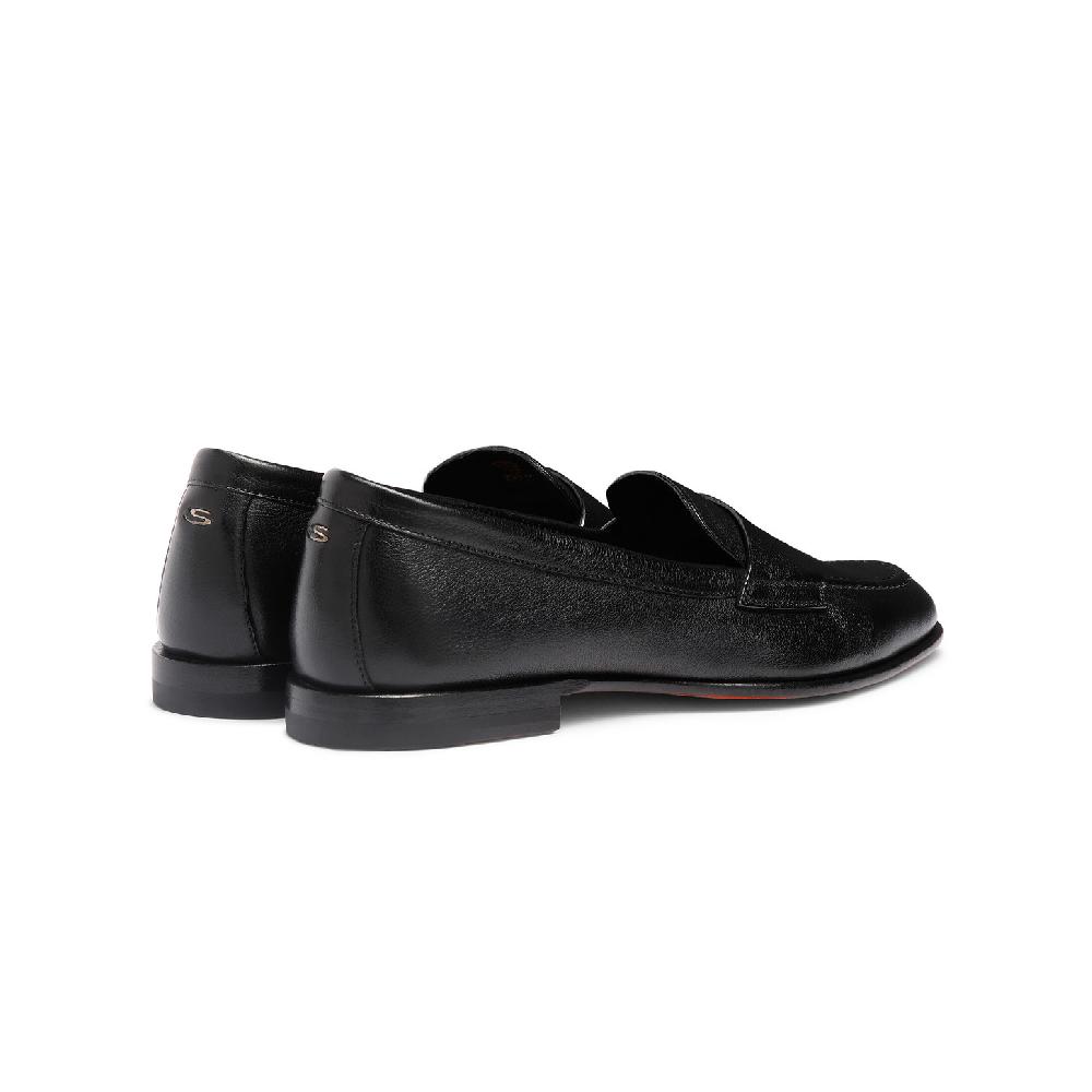 Santoni Mocassino penny da donna in pelle nera 2025