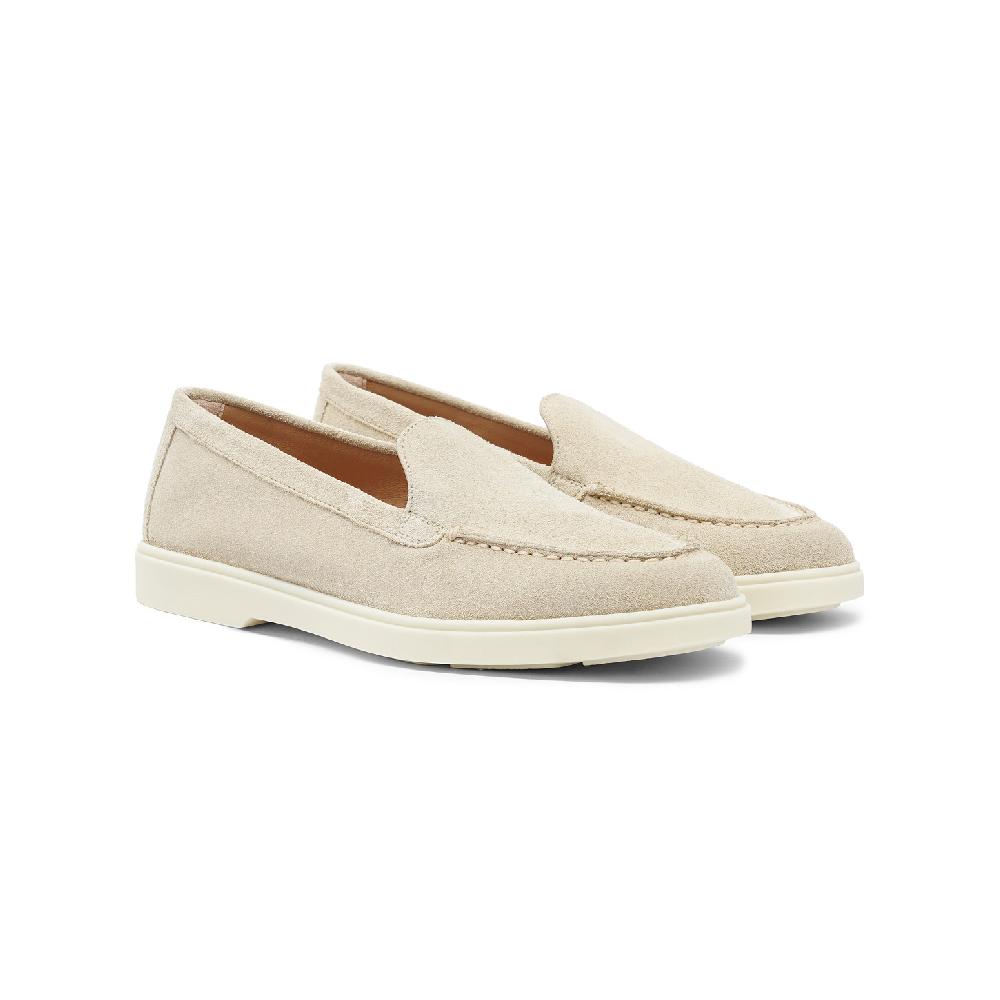 Santoni Mocassino da donna in suede rosa Soddisfazione Garantita