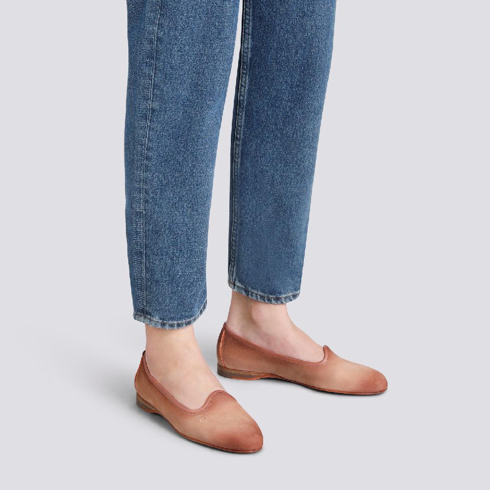 Santoni Mocassino da donna in suede rosa Spedizione Gratuita