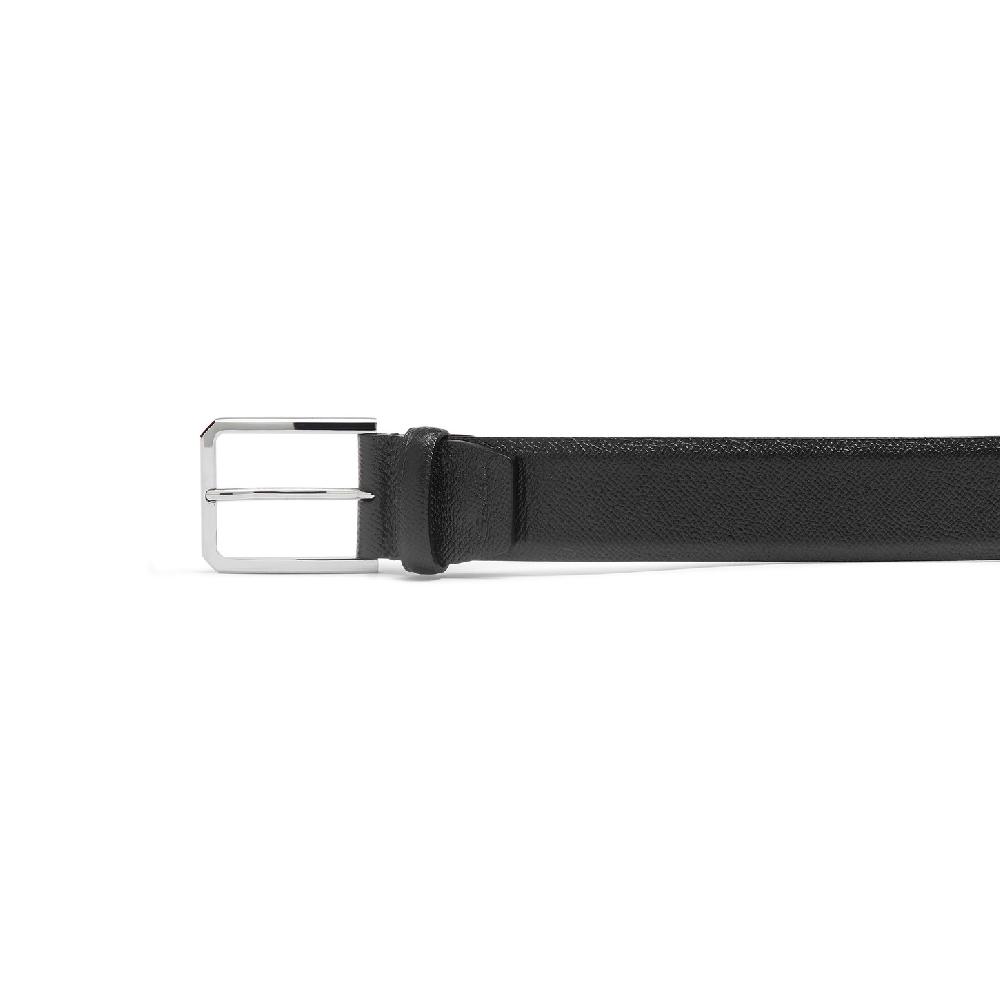 Santoni Cintura regolabile in saffiano nero Sconto