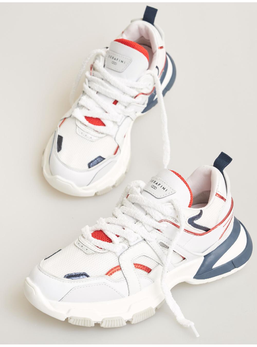 Serafini sneakers donna in pelle pelle laminata tessuto a rete Serafini Shop Promozione