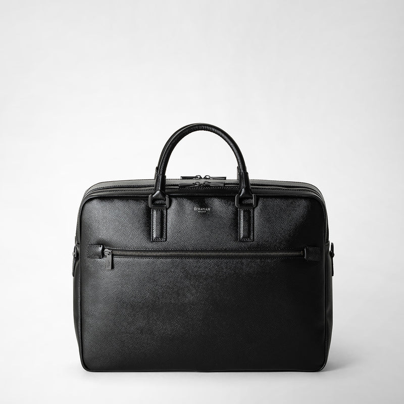 Serapian Borsa business doppio scomparto pelle evoluzione nero Soddisfazione Garantita