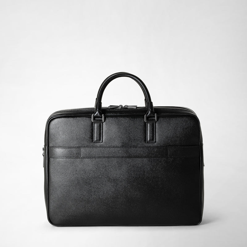 Serapian Borsa business doppio scomparto pelle evoluzione nero Soddisfazione Garantita