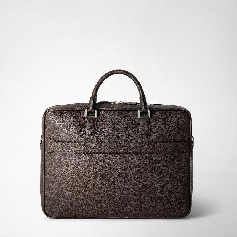 Serapian Borsa business slim in pelle cachemire espresso Consegna Veloce