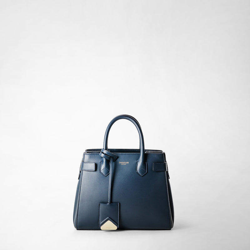 Serapian Meline' handbag in seta leather black Acquista Ora