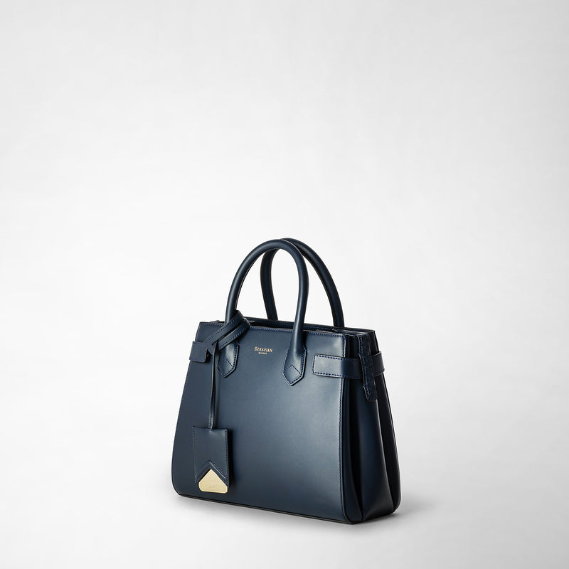 Serapian Meline' handbag in seta leather black Acquista Ora