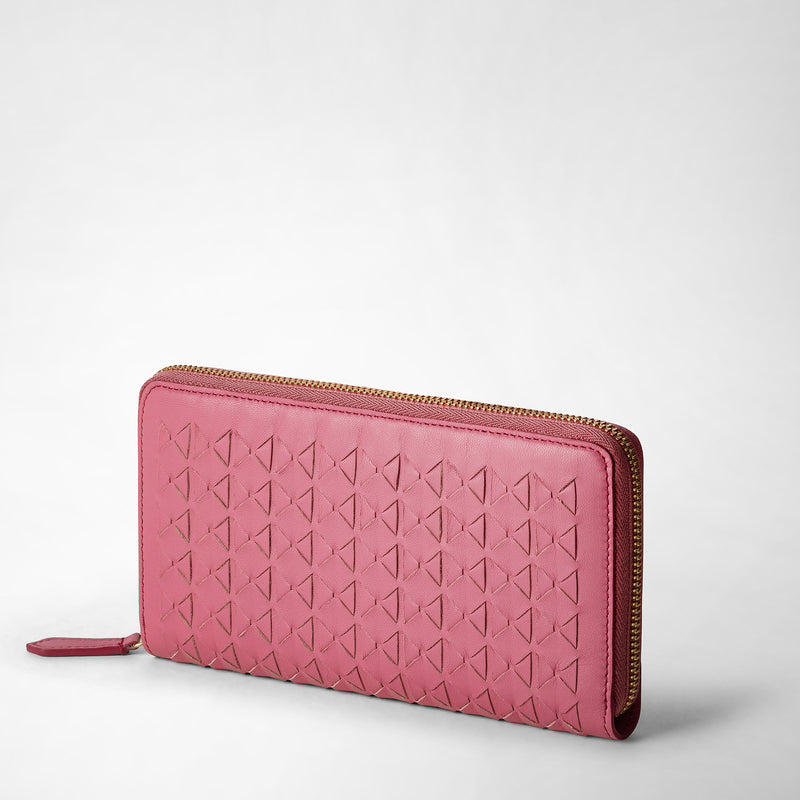 Serapian Zip-around wallet in mosaico petal Vendita