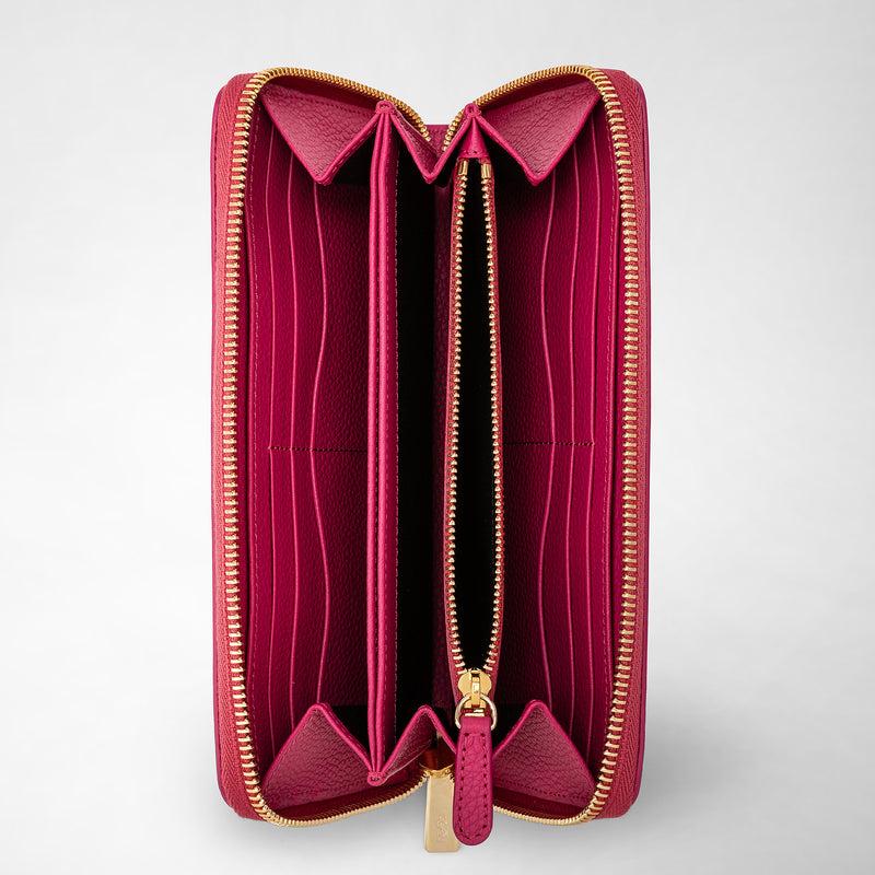 Serapian Zip-around wallet in rugiada leather petal Qualità Garantita