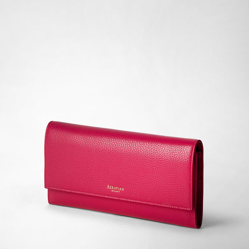 Serapian Continental wallet in rugiada leather petal Negozi Online