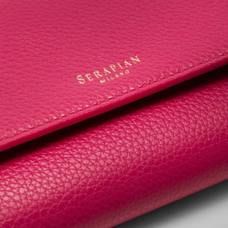Serapian Continental wallet in rugiada leather petal Negozi Online