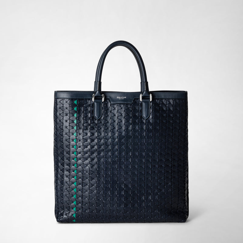 Serapian Vertical tote bag in mosaico navy blue Only for today