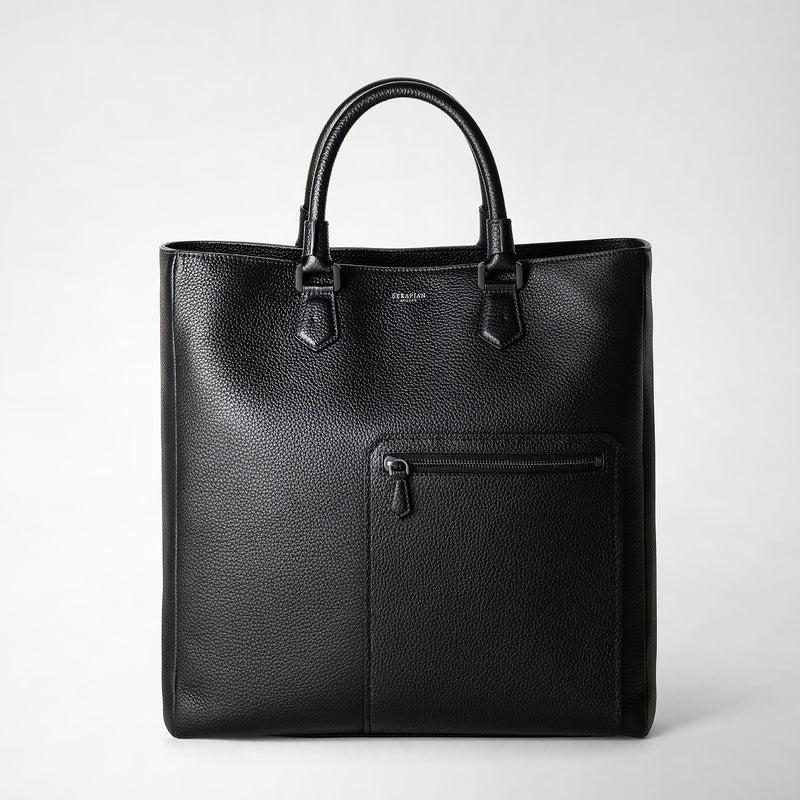 Serapian Quattordici tote bag in cachemire leather eclipse black Offerta speciale della fabbrica