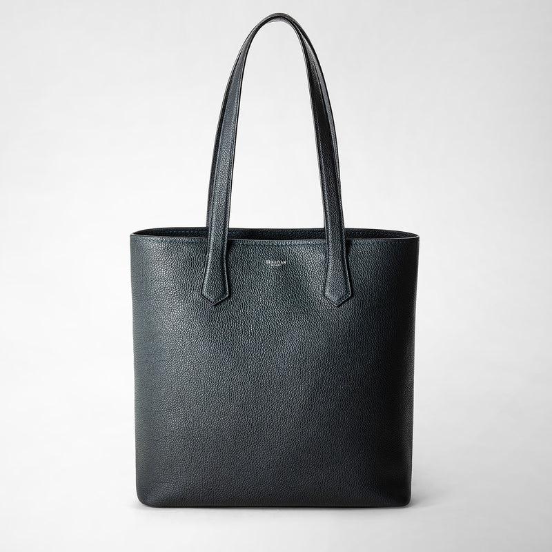 Serapian Day tote bag in cachemire leather navy blue Saldi