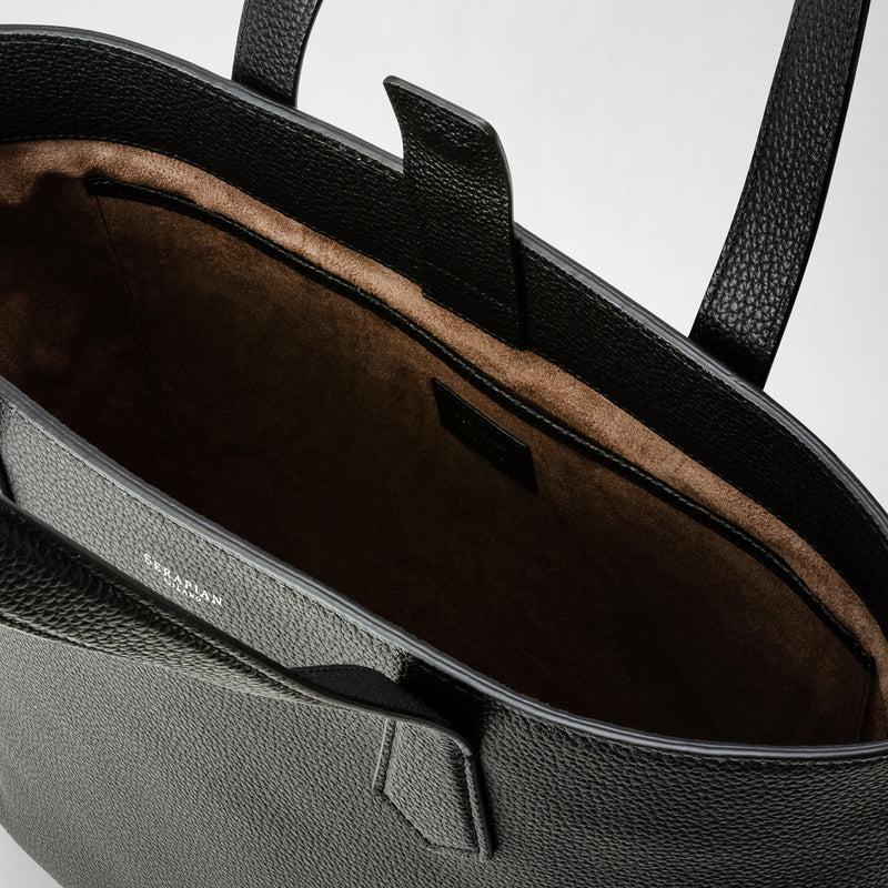 Serapian Day tote bag in cachemire leather black Offerte