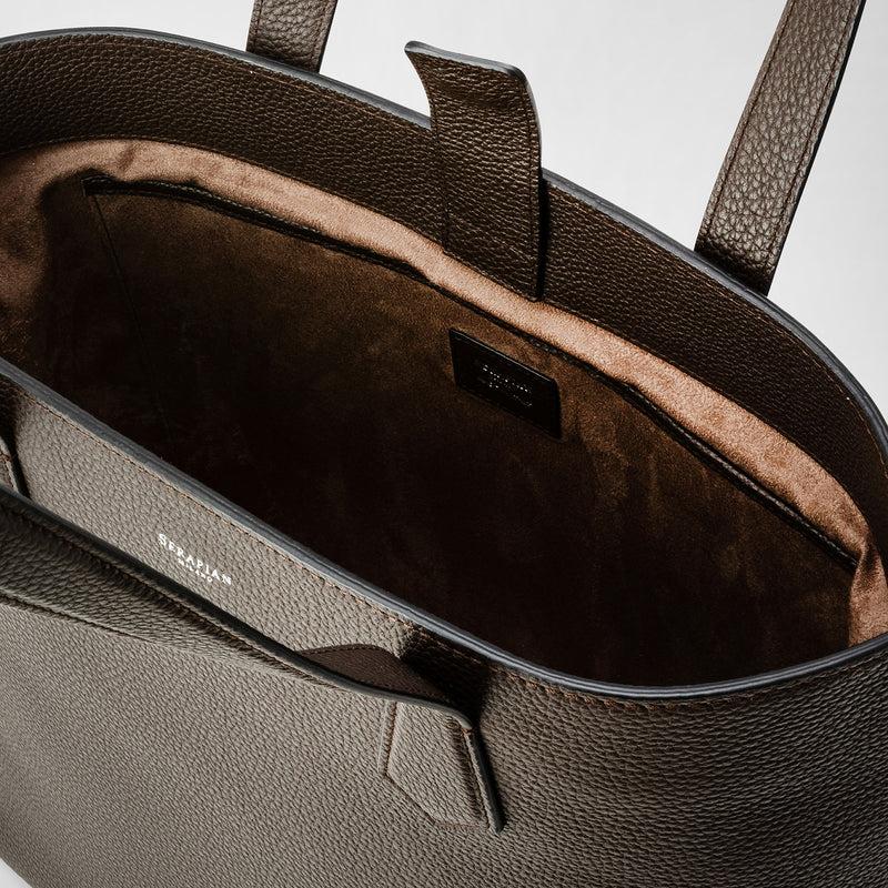 Serapian Day tote bag in cachemire leather espresso Hotsell