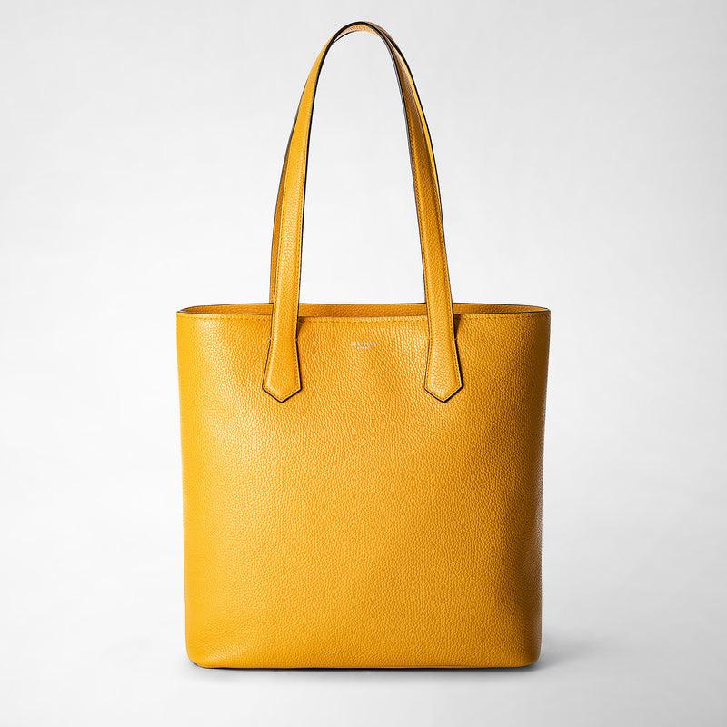 Serapian Day tote bag in cachemire leather ochre Vendita Economica