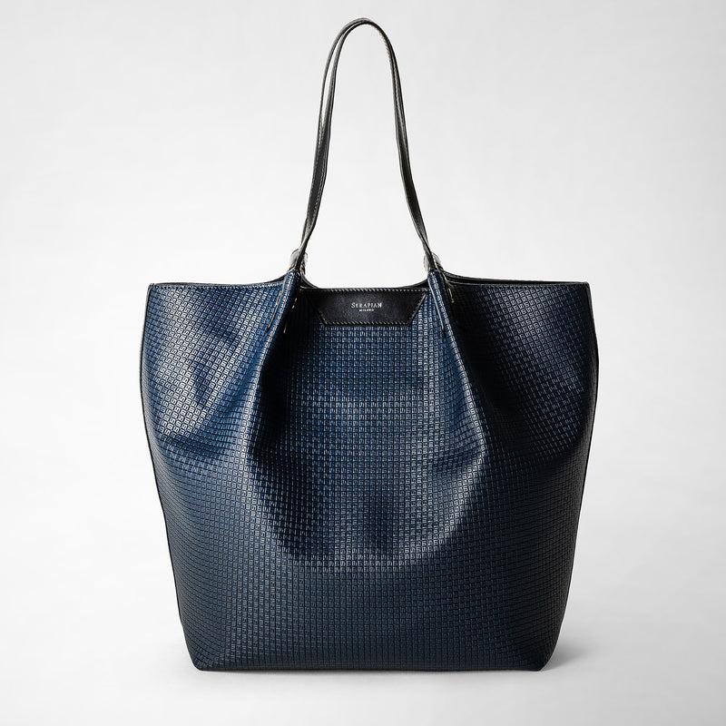 Serapian Vertical secret tote bag stepan blu oceano-nero I Più Venduti
