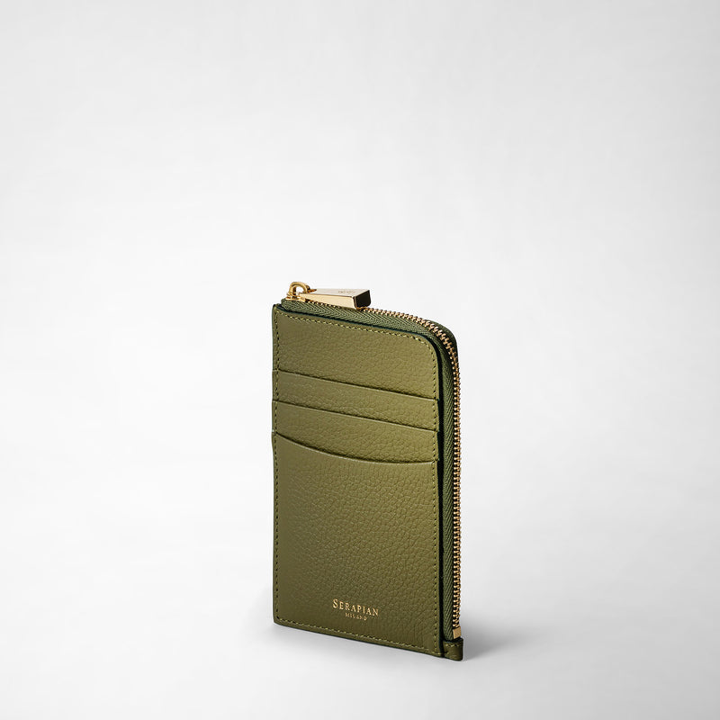 Serapian PORTACARTE CON ZIP IN PELLE RUGIADA Vendite Flash
